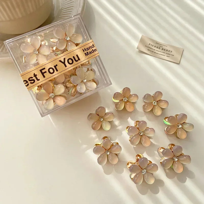 1/10pcs Cute Mini Flower Hairclip Claws